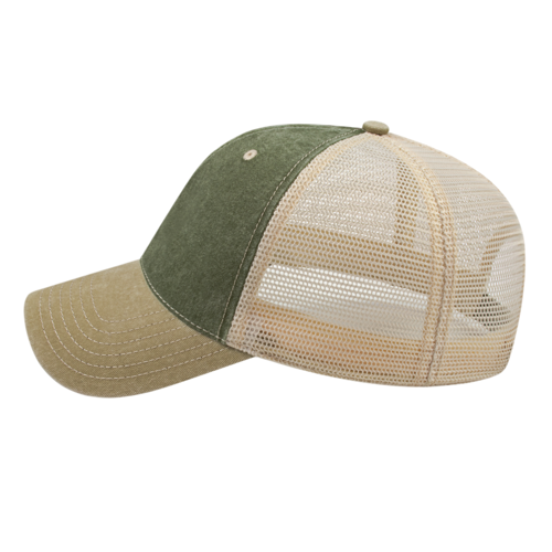 Vintage Washed Pigment-Dyed Cap with Mesh Back